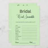 ティーグリーンブライダルワードスクランブルゲーム 招待状 (正面/裏面)