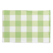 ティーグリーン市松模様にピローケース 枕カバー (裏面)