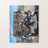 ティーケトルジャンクションカリフォルニア。クリスマスの挨拶 ジグソーパズル (縦)