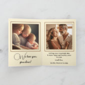 ティーケーキ写真おばあちゃん誕生日おめでとう カード (内部)