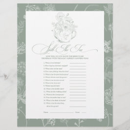 ティーゲームをこぼすブライダルシャワー