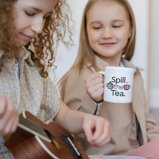 ティーコーヒーマグおもしろいをこぼす コーヒーマグカップ