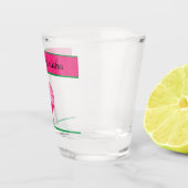 ティーゴルファー名に女性のピンクのゴルフボール ショットグラス (右)