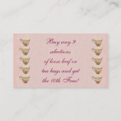 ティーショップティーハウスカードオプションロイヤリティパンチ ロイヤリティカード (裏面)