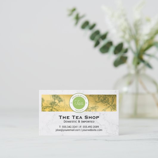 ティーショップハーブ植物 名刺 (スタンド正面)