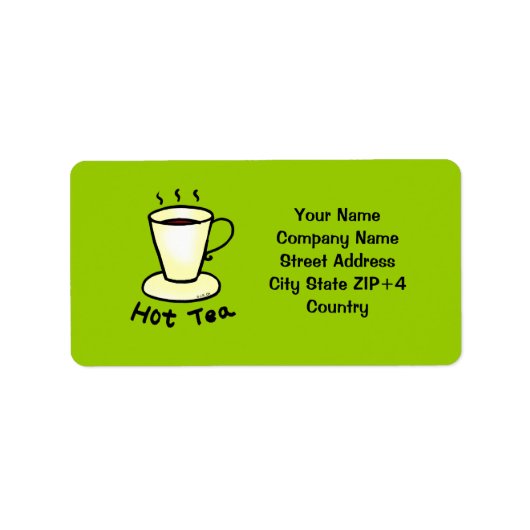 ティーショップ差出人住所 ラベル (正面)