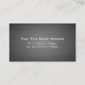 ティーショップ | メタリック背景 名刺 (裏面)