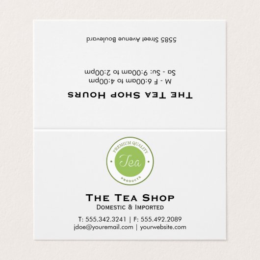 ティーショップ 名刺 (外部フラット)