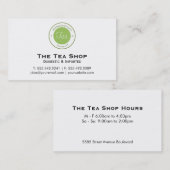 ティーショップ 名刺 (正面/裏面)