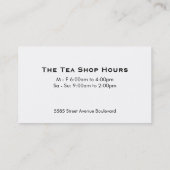 ティーショップ 名刺 (裏面)