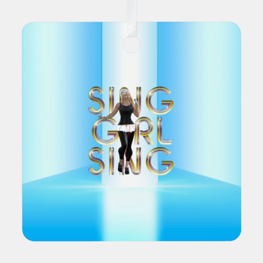 ティーシンガールシンメタルオーナメント メタルオーナメント (正面)