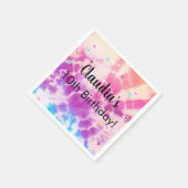 ティージェ女の子の誕生日紙ナプキンスパーティー供給。 スタンダードカクテルナプキン (角)