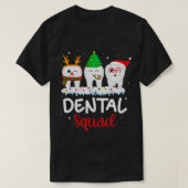 ティースおもしろいサンタトナカイのクリスマス歯科分隊 Tシャツ (デザイン正面)