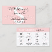 ティースのホワイトニングのアフターケアのヒント 名刺 (正面/裏面)