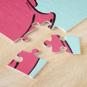 ティースカップにシュガーグライダーかわいい動物イラストレーション ジグソーパズル (側面)