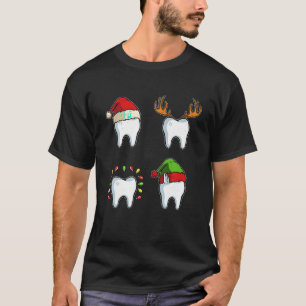 ティースサンタトナディア小妖精や小人クリスマスパジャマクールX M Tシャツ