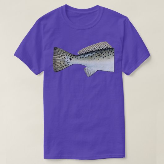 ティーススペクトルトラウト魚釣り Tシャツ (デザイン正面)
