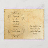 ティーステンドヴィンテージウェディング1 -ブライダルシャワー インビテーションポストカード (裏面)