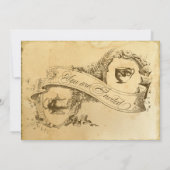 ティーステンドヴィンテージウェディング1 -ブライダルティーパーティー 招待状 (裏面)