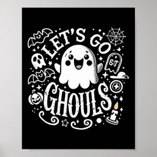 ティースハロウィーンレッツゴーグルス幽霊幼児レディース ポスター