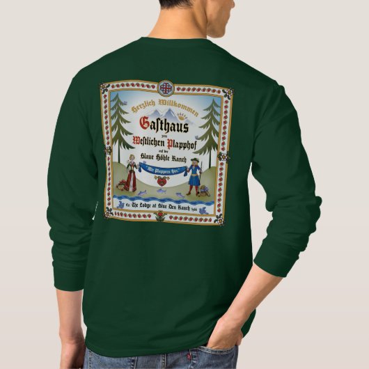 ティースバック&ポケットプリント~ロッジサイネージ Tシャツ (裏面)