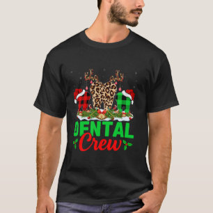ティースヒョウ水牛プレイド歯科クルー歯医者Ch Tシャツ