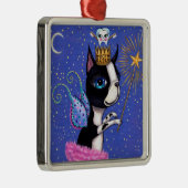 ティースフェアリー犬ボストンテリアピンクツチュートクラウン メタルオーナメント (右)