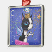 ティースフェアリー犬ボストンテリアピンクツチュートクラウン メタルオーナメント (左)