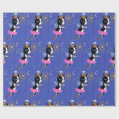 ティースフェアリー犬ボストンテリアピンクツチュートクラウン ラッピングペーパー (フラット)