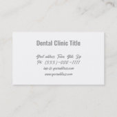 ティースホワイトニングデンタルケア診療所 名刺 (裏面)