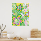 ティースモデルスピンデザイン歯医者イエローポスター ポスター (キッチン)