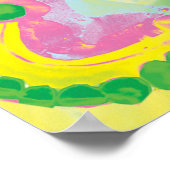 ティースモデルスピンデザイン歯医者イエローポスター ポスター (角)