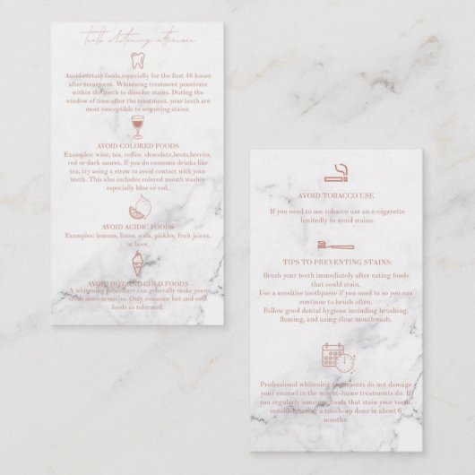 ティース美白後介護カード 名刺 (正面/裏面)