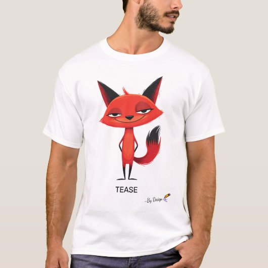 ティーズキツネ | 大人おもしろいに対する態度 Tシャツ (正面)