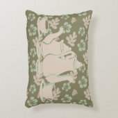 ティーセットとハイビスカスフローラ アクセントクッション (正面(垂直))