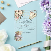 ティーセットライトバラブライダルシャワー アクリル招待状 (インサイチュ (ウェディング))