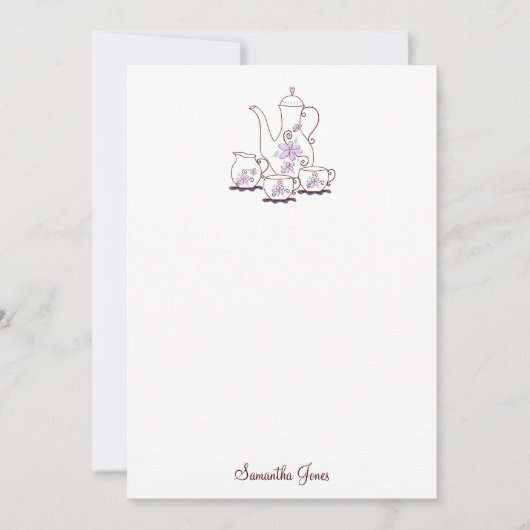 ティーセット文房具ノートカード ノートカード (正面)