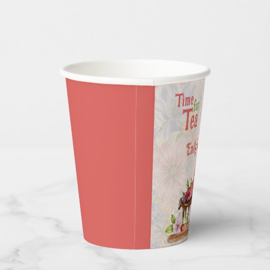 ティータイムだ!ヴィンテージ レトロ アフタヌーンティーパーティー 紙コップ (右)