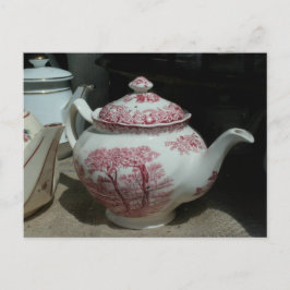 ティータイムとヴィンテージ英語Teapot PostC ポストカード
