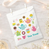 ティータイムのお菓子袋 フェイバーバッグ (クリップ留めされた状態)