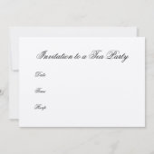 ティータイムのお誘い 招待状 (裏面)