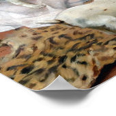 ティータイムのキツネテリアパピーズヴィンテージドッグプリント ポスター (角)