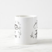 ティータイムの上品な花 コーヒーマグカップ (中央)