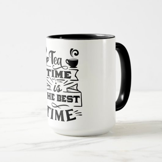 ティータイムは最高の時間 – sipとSavor マグカップ (正面右)