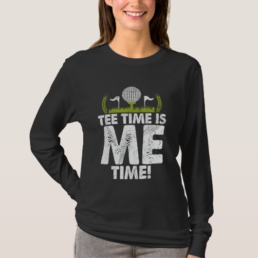 ティータイムは私のタイム！ゴルフ母 Tシャツ (正面)