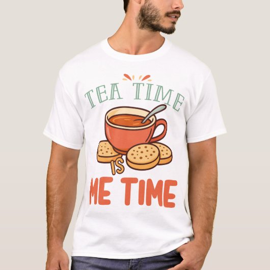 ティータイムは私の時間 リラックスティーラバー Tシャツ (正面)