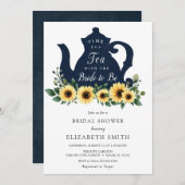 ティータイムひまわりブライダルシャワー 招待状 (正面/裏面)