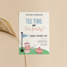 ティータイムまたはティータイムジェンダーの表示招待状 招待状