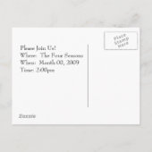 ティータイムアフタヌーンティーパーティー インビテーションポストカード (裏面)