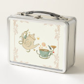 ティータイムアートグラフィックデザイン メタルランチボックス (正面)